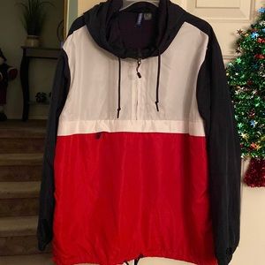 Men’s half zip lined windbreaker